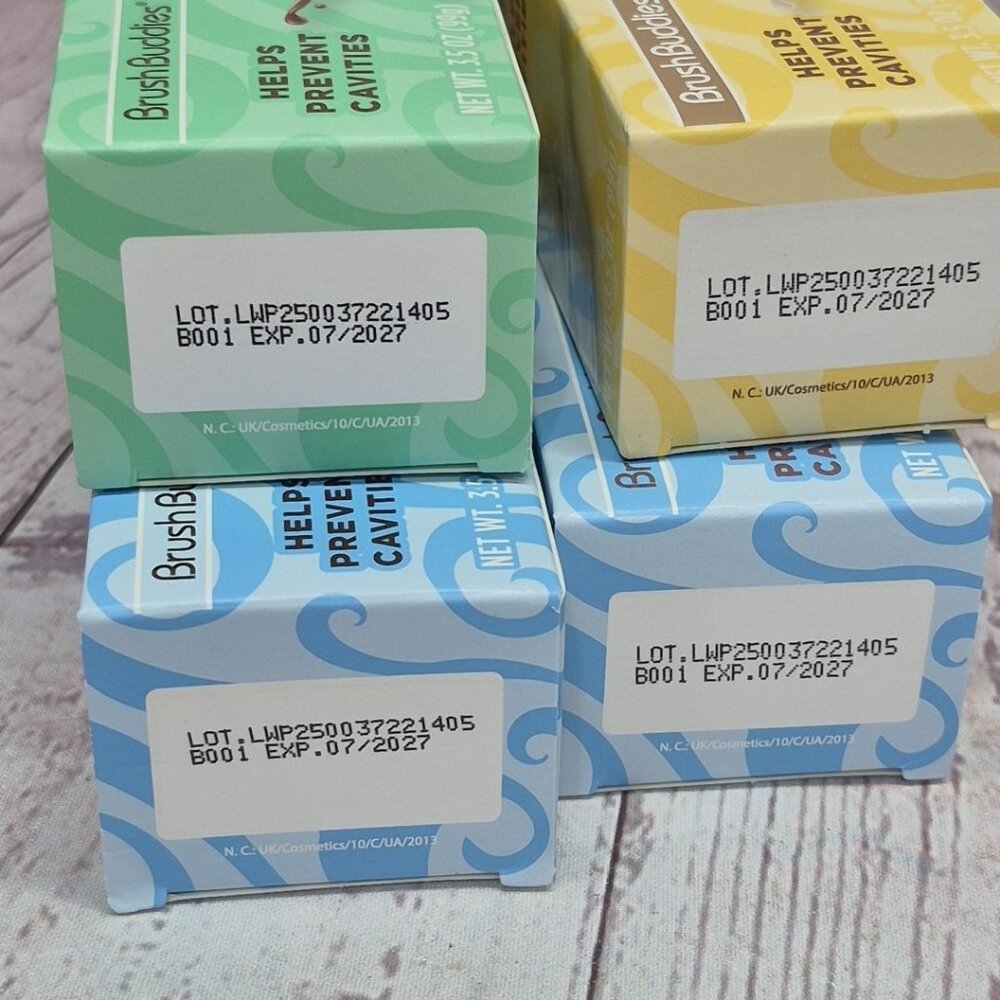 4x Brush Buddies Ice Cream Flavored Toothpaste Cookie Vanilla Mint Chocolate 🍫 - Picture 11 of 11